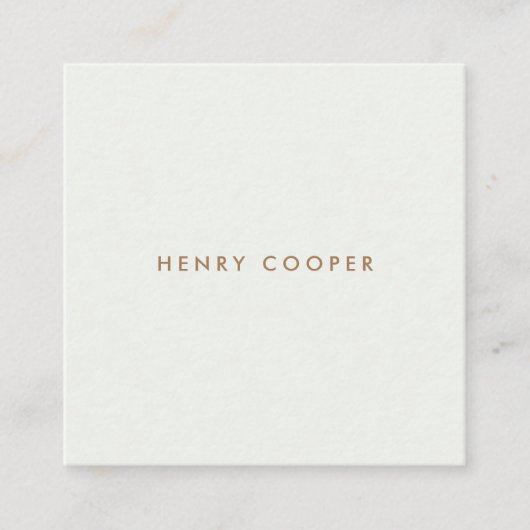 Eenvoudig Professioneel Modern Lichtgrijs Vierkante Visitekaartje (Voorkant)