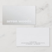 Eenvoudig Professioneel Modern Minimalistisch Grij Visitekaartje (Voorkant / Achterkant)