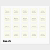 Eenvoudig Professioneel Modern Minimalistisch Vierkante Sticker (Vel)