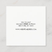 Eenvoudig professioneel modern Terracotta Square Vierkante Visitekaartje (Achterkant)