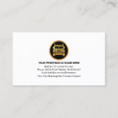 Eenvoudig professioneel monogram Gold Truck Visitekaartje (Achterkant)