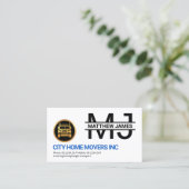 Eenvoudig professioneel monogram Gold Truck Visitekaartje (Staand voorkant)