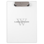 Eenvoudig professioneel monogram op maat klembord (Voorkant)