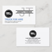 Eenvoudig professioneel monogram Silver Truck Visitekaartje (Voorkant / Achterkant)