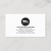 Eenvoudig professioneel monogram Silver Truck Visitekaartje (Achterkant)