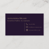 Eenvoudig professioneel Paarse Visitekaartje (Voorkant)