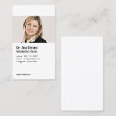 Eenvoudig professioneel profiel Foto toevoegen Afb Visitekaartje (Voorkant / Achterkant)