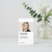 Eenvoudig professioneel profiel Foto toevoegen Afb Visitekaartje (Staand voorkant)
