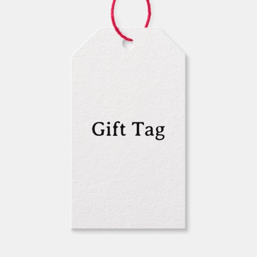 Eenvoudig Professioneel Rood Touw Mat Cadeaulabel (Voorkant)