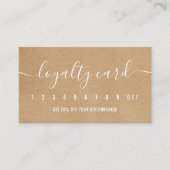 Eenvoudig Professioneel Rustiek Kraft Elegant Schr Klantenkaartje (Voorkant)