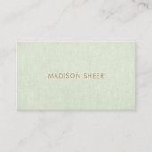 Eenvoudig Professioneel Sage Groen Visitekaartje (Voorkant)