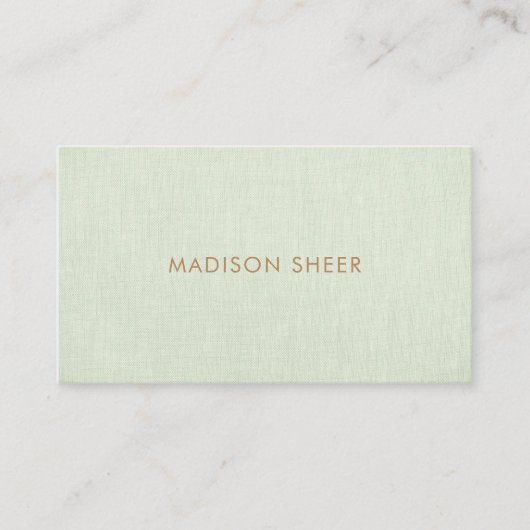 Eenvoudig Professioneel Sage Groen Visitekaartje (Voorkant)