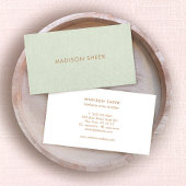 Eenvoudig Professioneel Sage Groen Visitekaartje