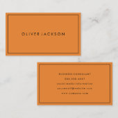 Eenvoudig professioneel Sinaasappel met minimalist Visitekaartje (Voorkant / Achterkant)