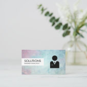 Eenvoudig professioneel stijlvol textuur zakelijk visitekaartje (Staand voorkant)