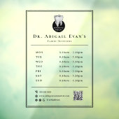 Eenvoudig professioneel tandarts-icoon Openingsure Raamsticker (Vel 3)