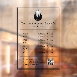 Eenvoudig professioneel tandarts-icoon Tandarts Op Raamsticker