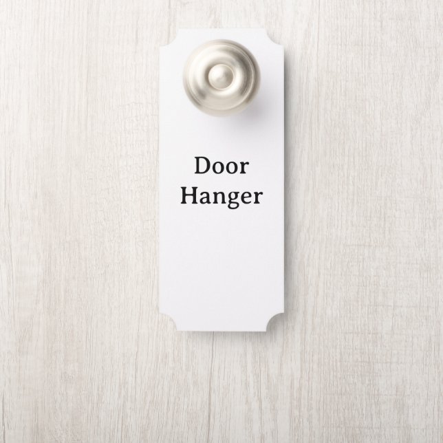 Eenvoudig professioneel ticket 3.5" x 8.5" Klein Deurhanger (Op knop)