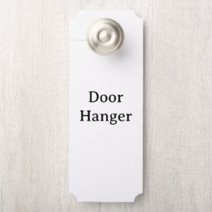 Eenvoudig professioneel ticket 4,25" x 11" groot deurhanger