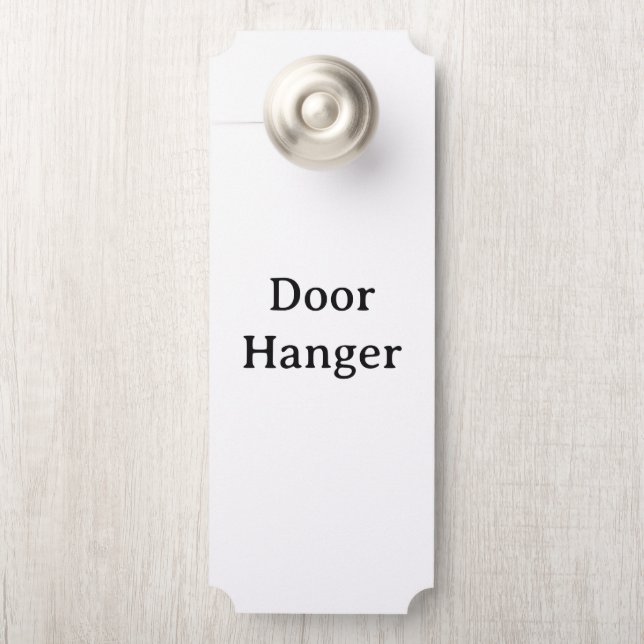 Eenvoudig professioneel ticket 4,25" x 11" groot deurhanger (Op knop)