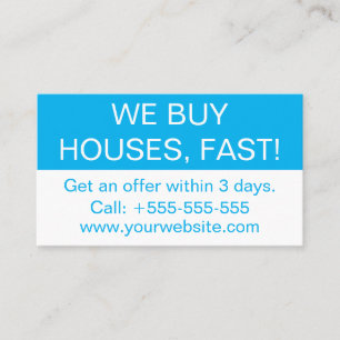 Eenvoudig professioneel vastgoed kopen wij huizen visitekaartje