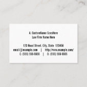 Eenvoudig professioneel Visitekaartje (Achterkant)