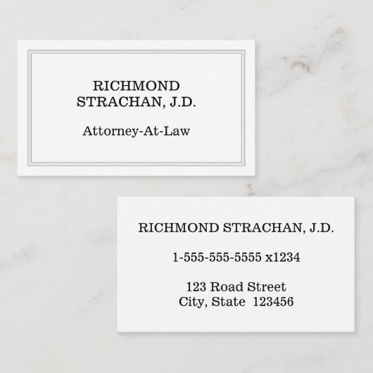 Eenvoudig, professioneel Visitekaartje (Voorkant / Achterkant)