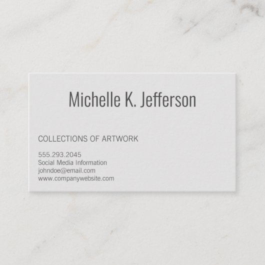 Eenvoudig professioneel visitekaartje (Voorkant)