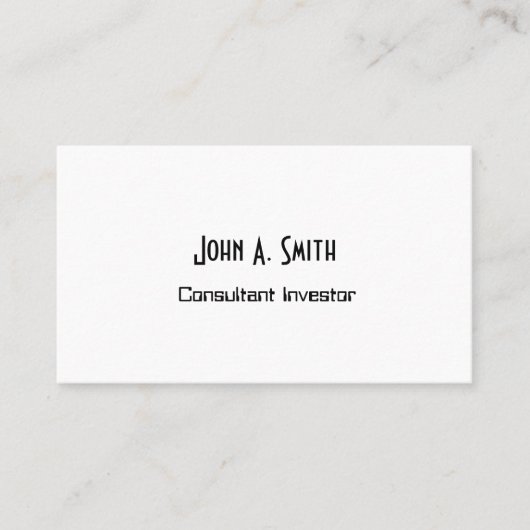 Eenvoudig professioneel Visitekaartje - Minimalist (Voorkant)