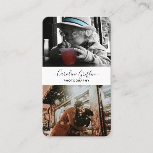 Eenvoudig professioneel Visitekaartje voor fotogra (Voorkant)