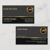 Eenvoudig professioneel vrachtvervoer visitekaartje (Voorkant / Achterkant)