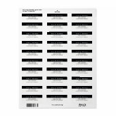 eenvoudig professioneel wit/zwart etiket (Full Sheet)