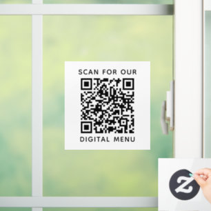 Eenvoudig Professioneel Zakelijk QR Code Digitaal  Raamsticker