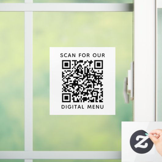 Eenvoudig Professioneel Zakelijk QR Code Digitaal  Raamsticker (Huis)