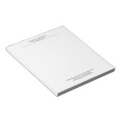 Eenvoudig Professioneel Zwart & Wit Minimalistisch Notitieblok (Schuin)
