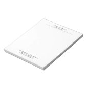 Eenvoudig Professioneel Zwart & Wit Minimalistisch Notitieblok (Linkerzijde)