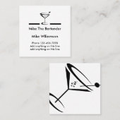 Eenvoudig profiel van Bartender Vierkante Visitekaartje (Voorkant / Achterkant)
