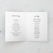 Eenvoudig programma voor scriptbruiloft gevouwen (Binnen)