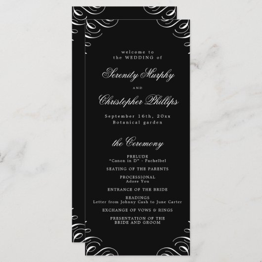 Eenvoudig programma voor zwart-witcalligrafie (Voorkant / Achterkant)