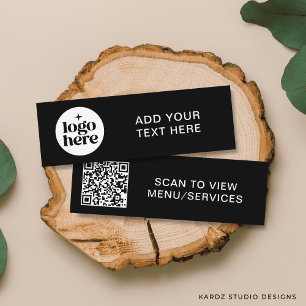 Eenvoudig QR-code bedrijfslogo Mini Visitekaartje