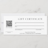 Eenvoudig QR Code Moderne Bedrijfs Cadeaucertifica (Voorkant)