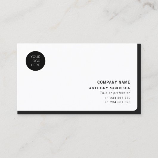 Eenvoudig QR code professioneel bedrijf met logo Visitekaartje (Voorkant)