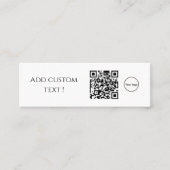 Eenvoudig qr-codebedrijf voor bladwijzer mini visitekaartje (Voorkant)