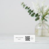 Eenvoudig qr-codebedrijf voor bladwijzer mini visitekaartje (Staand voorkant)