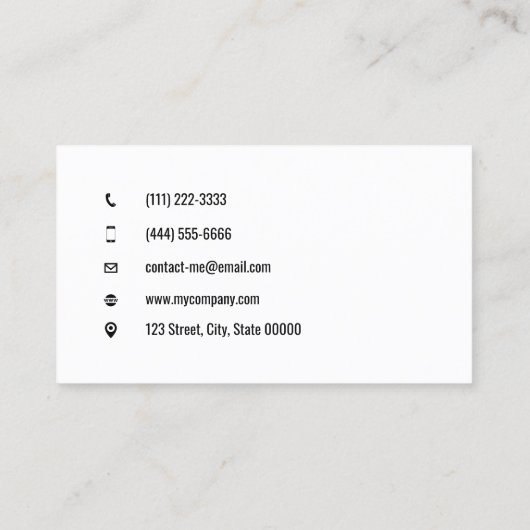  eenvoudig QR-codelicht Visitekaartje (Achterkant)