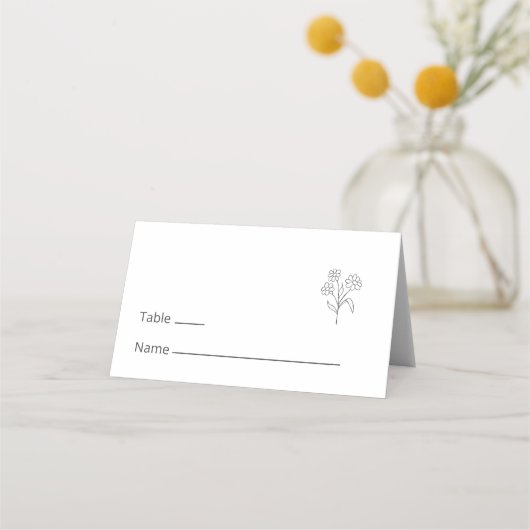 Eenvoudig Quinceañera Botanical Boho Verjaardagsfe Plaatskaartje (Voorkant)