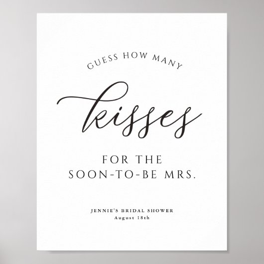 Eenvoudig raden hoeveel kussen douche spel poster (Voorkant)