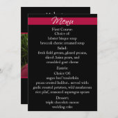 Eenvoudig Radiant Red-menukaart 5 x 7 Menu (Voorkant / Achterkant)