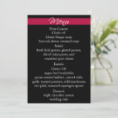 Eenvoudig Radiant Red-menukaart 5 x 7 Menu (Staand voorkant)