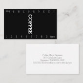 Eenvoudig rails-nummer Loyalty Coffee Punch-kaart (Voorkant / Achterkant)